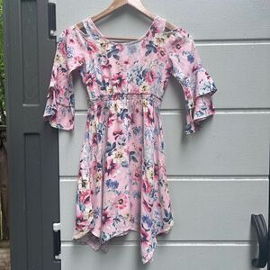 Emily west flare Double sleeve Floral dress size 8